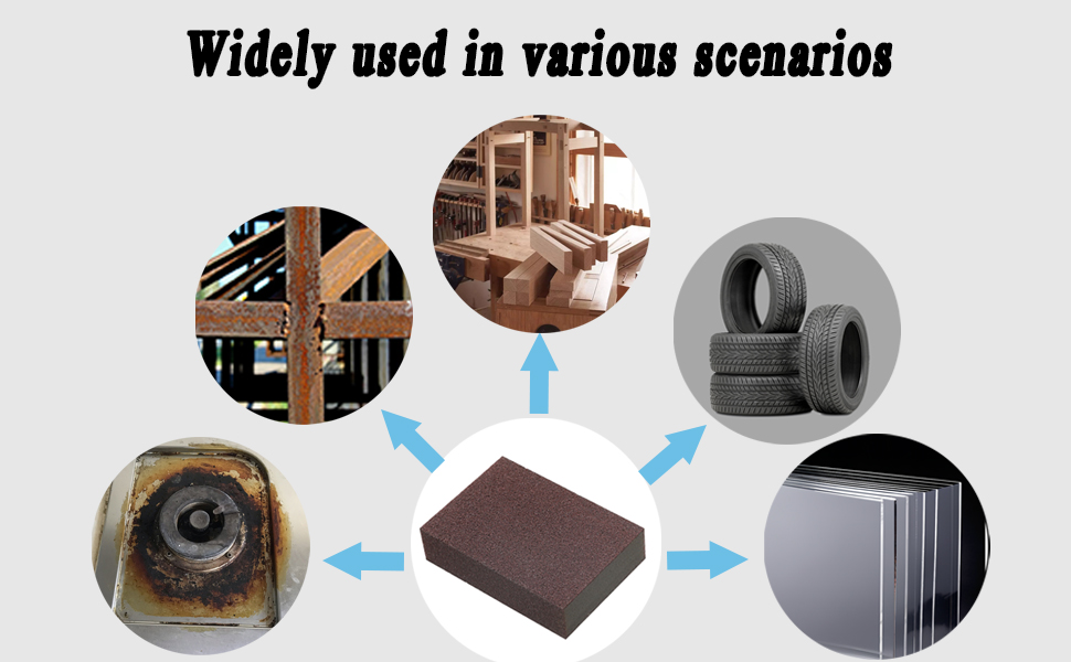 Carborundum Nano Emery Sponge, Sanding Sponge Block, Rust Remover Tool