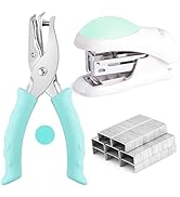 NEBURORA Green Mini Effortless Desktop Staplers with 400 Standard Staples Bundle Blue Single Hole...