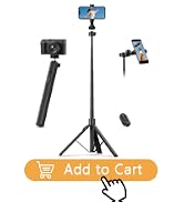 ANXRE 74" Phone Tripod with 360° Ball Head & Remote, N Omni Selfie Stick | Extra Tall, Flexible A...