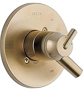 Delta Faucet Trinsic 17 Series Dual-Function Shower Handle Valve Trim Kit, Champagne Bronze T1705...