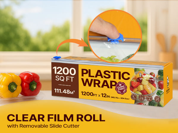 Plastic Wrap with Slide Cutter