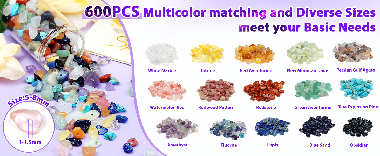natural chip stone beads
