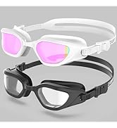 ZABERT Swim Goggles,W2 Swimming Goggles for Adult Men Women, Anti-fog UV Protection No Leaking