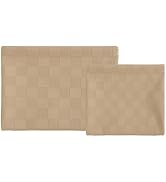 LYDZTION 2 Pieces Khaki Waterproof Makeup Bag Set for Women, Checkered Cosmetic Bag Travel Toilet...