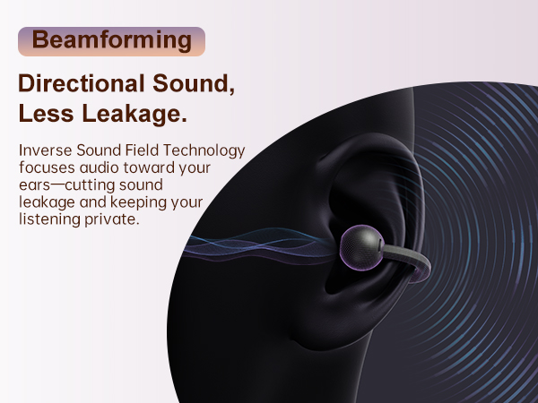 Open Ear Earbuds, Clip-On Headphones for Work Running Workout