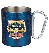 Christian Art Gifts Stainless Steel Double-Wall Insulated Glow in the Dark Camp Style Mug