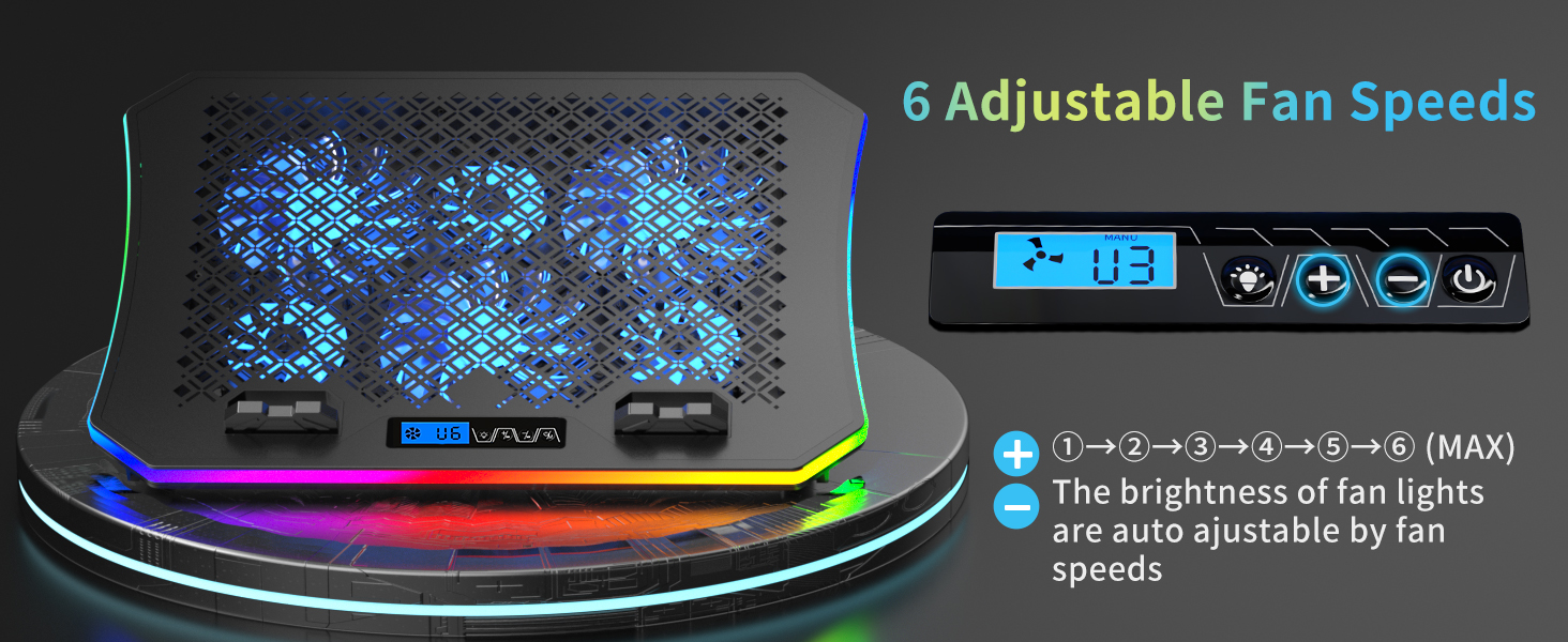 6 adjustable fan speed