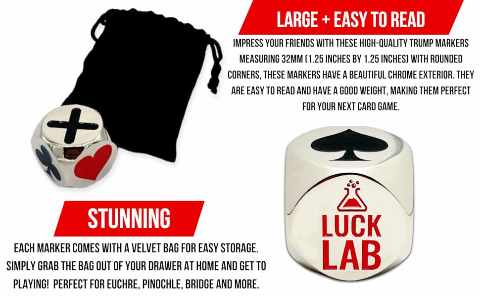 Luck Lab Euchre Dice Images and layout