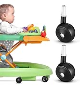 DOITOOL 4 Pcs Baby Walker Wheels Replacement Plastic Wheels for Baby Walkers Strollers Accessorie...