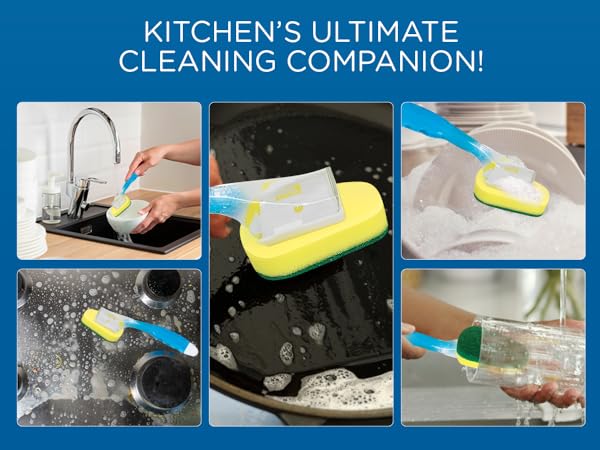 stainless steel esponjas para lavar platos scrubby circle dishwand liquid soap toilet kitchen
