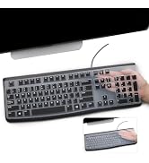 2 Pack Keyboard Cover for Logitech K120 & MK120 Ergonomic Desktop USB Keyboard, Logitech K120 & M...