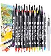 TOSHARE 24 Colors Blendable Watercolor Markers for Adults 2025 Professional Double Tip Paint Pens...