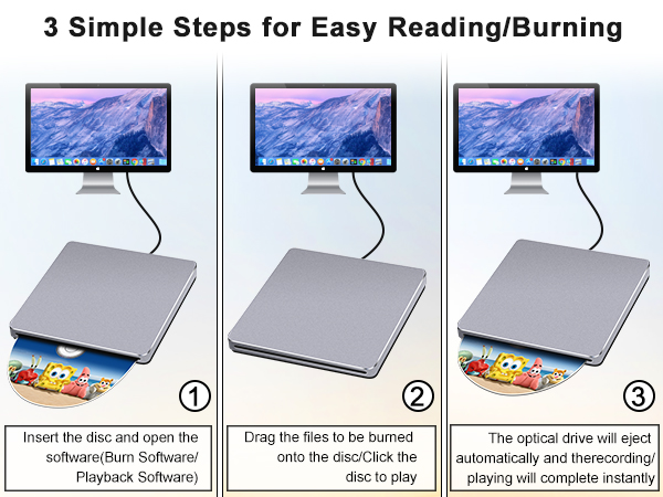 This external cd rom drive for laptop is great option for computers without a built-in CD/DVD drive
