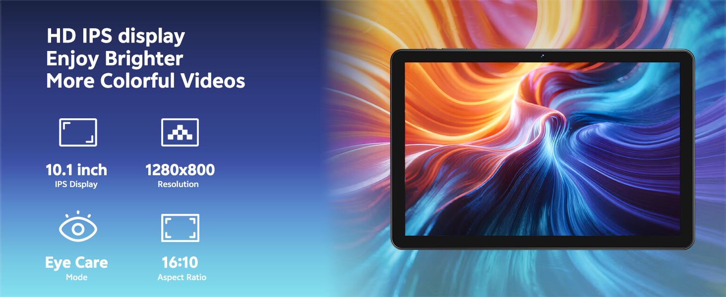 Android Tablet 10 Inch for Kids Adults Expandable