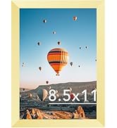 JCJMY 8.5x11 Picture Frame Gold for Wall Hanging or Tabletop, Wall Mounting Horizontally or Verti...