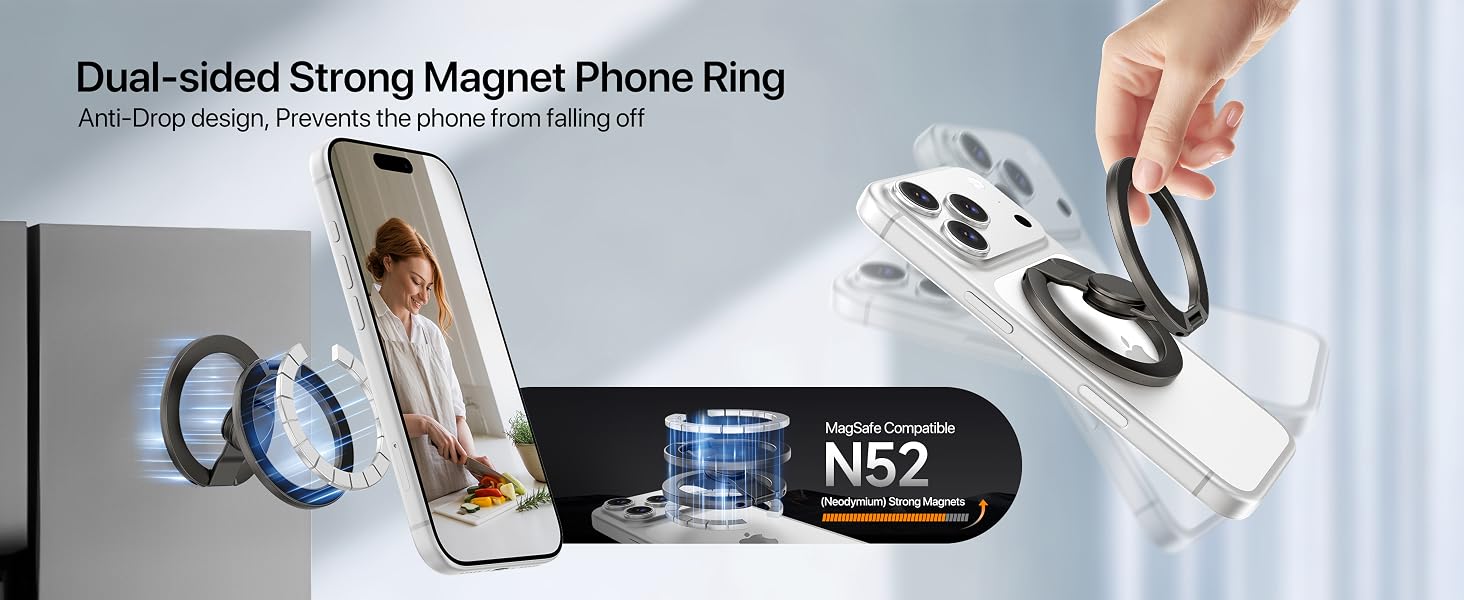 phone holder stand grip ring magnetic mag safe golf cart phone holder adhd gifts stress anxiety
