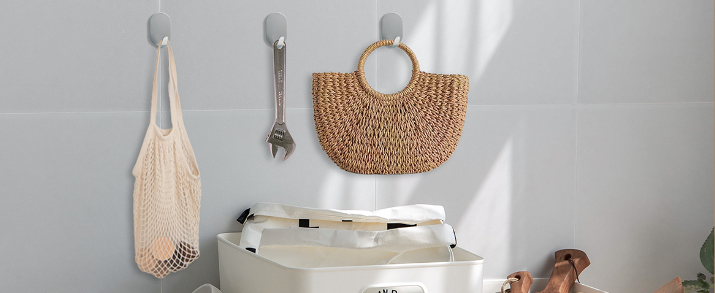 Utility Storage: Wall hooks heavy duty enough for cleaning tools, hardware, and outdoor gear.
