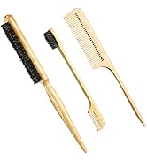 3 Pcs Slick Back Hair Brush Set Bristle Hair Brush Edge Control Brush Teasing Comb for Women Baby...