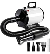 IVY&LANE Dog Dryer for Grooming,High Velocity Dog Hair Dryer Force Blower with 4 Nozzles,Adjustab...