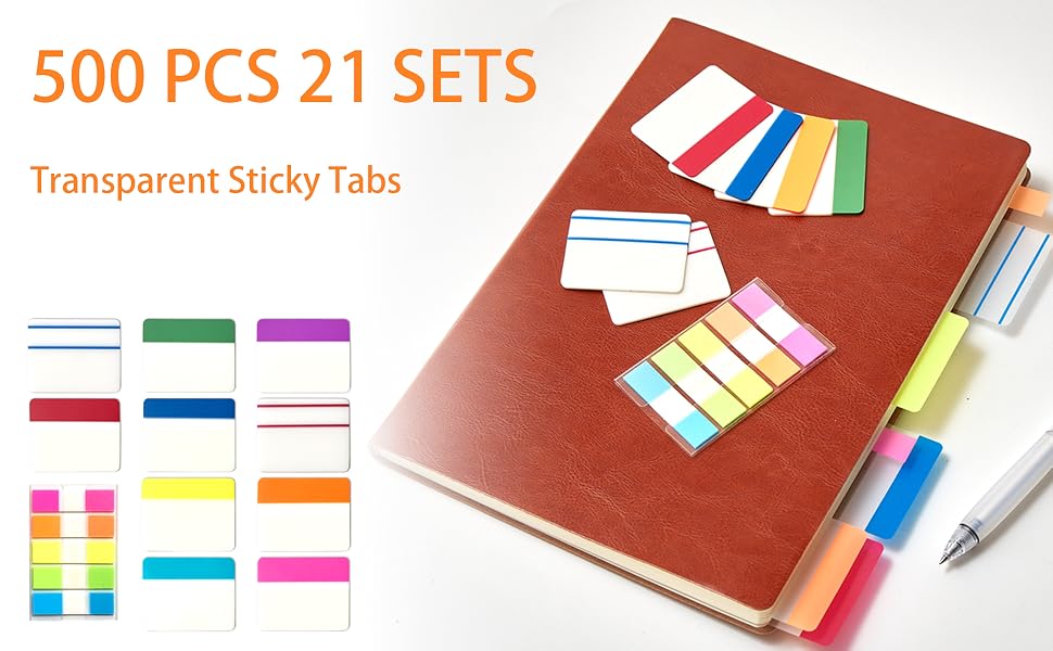 500pcs sticky writable index tabs