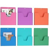 MFTEK Magnetic File Holder 6 Pockets Paper Holder, Hanging File Organizer Office Supplies Storage...