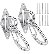TooTaci 2Pack Hammock Hooks Heavy Duty, M10 304 Stainless Steel Pad Eye Hooks with 10mm Closed Sn...