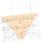 Planner Pad 7 Hole Loose Leaf 3-Tier Funnel Down 12 Month Large Size Organizer, July 2026 – June ...