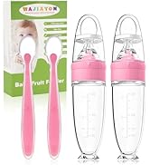 WAJIAYON Baby Food Feeder 4 Pack Silicone Baby Food Dispensing Spoon-WAJIAYON, 3 oz Squeeze Feedi...