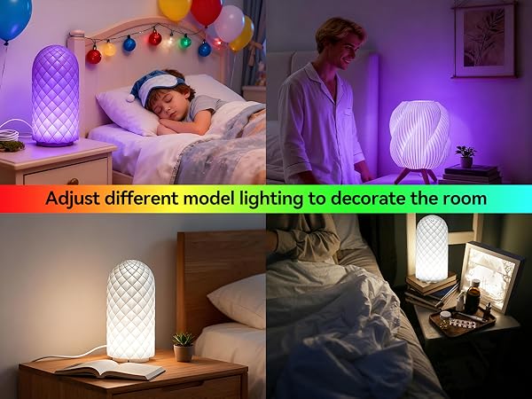 Adiust different model lighting to decorate the room
