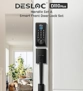 DESLOC Smart Lock D110 Plus with Handle Set, Fingerprint Keyless Entry Door Lock, Built-in Wi-Fi,...