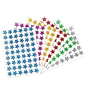 1620 Pack, 6 Colors, Pixelated Small Star Stickers for Kids Reward, Behavior Chart, School Classr...