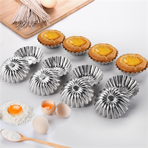 Dicunoy 100 Pieces Egg Tart Molds, 3" Mini Tart Pie Pan
