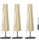 OKPOW Umbrella Cover 420D Oxford Fabric Patio Umbrella Covers Waterproof with Zip, for 9ft to 12f...