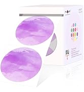 PARLAIM 3 Inch Watercolor Purple Circle Thermal Sticker Labels, Self-Adhesive Round Address Label...