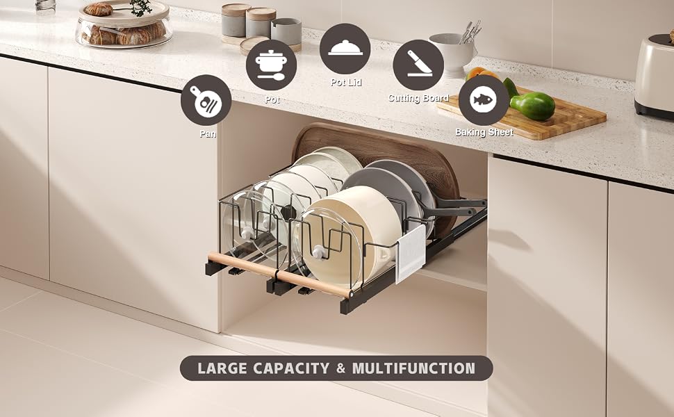 pots and pans organizer