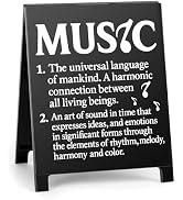 Musician Gift Music Definition Art Desk Sign Rustic Musical Minimalist Desk Decorative Sign Home ...