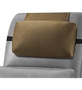 Head Recliner Pillow Adjustable Shredded Memory Foam Headrest Pillow for Recliners,Non-Slip Velve...