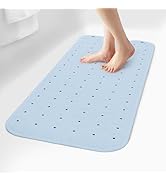 SelfSuite Extra Long Rubber Bathtub Mat, Non-Slip Shower Tub Mat, 39x16 Inch, Bath Tub Floor Mat ...