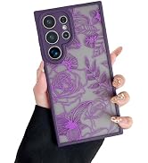 XIZYO for Samsung Galaxy S24 Ultra Case, Floral Rose Cute Phone Case for Women Girls Aesthetic Pa...