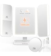 EASEHOLD Lighted Makeup Mirror with Magnification, Makeup Mirror with ligths, 2X 3X 10X Magnifyin...