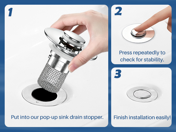 bathroom sink pop up stopper