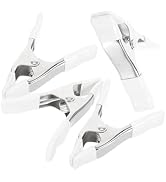 UKCOCO 4 Pack Heavy Duty Spring Clamps, 4 Inch Nickel-Plated A-Shape Metal Clips with PVC Protect...