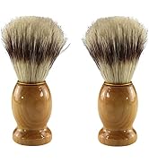 Iconikal Wood Handled Badger Hair Shaving Brush, 2-Pack