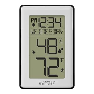 lacrosse, la crosse, 308-1911, temperature, thermometer, humidity, hygrometer, time, calendar