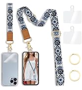 Yonlevres Phone Lanyard Crossbody Strap, Boho Bohemian Cell Phone Lanyards for around the Neck Wr...