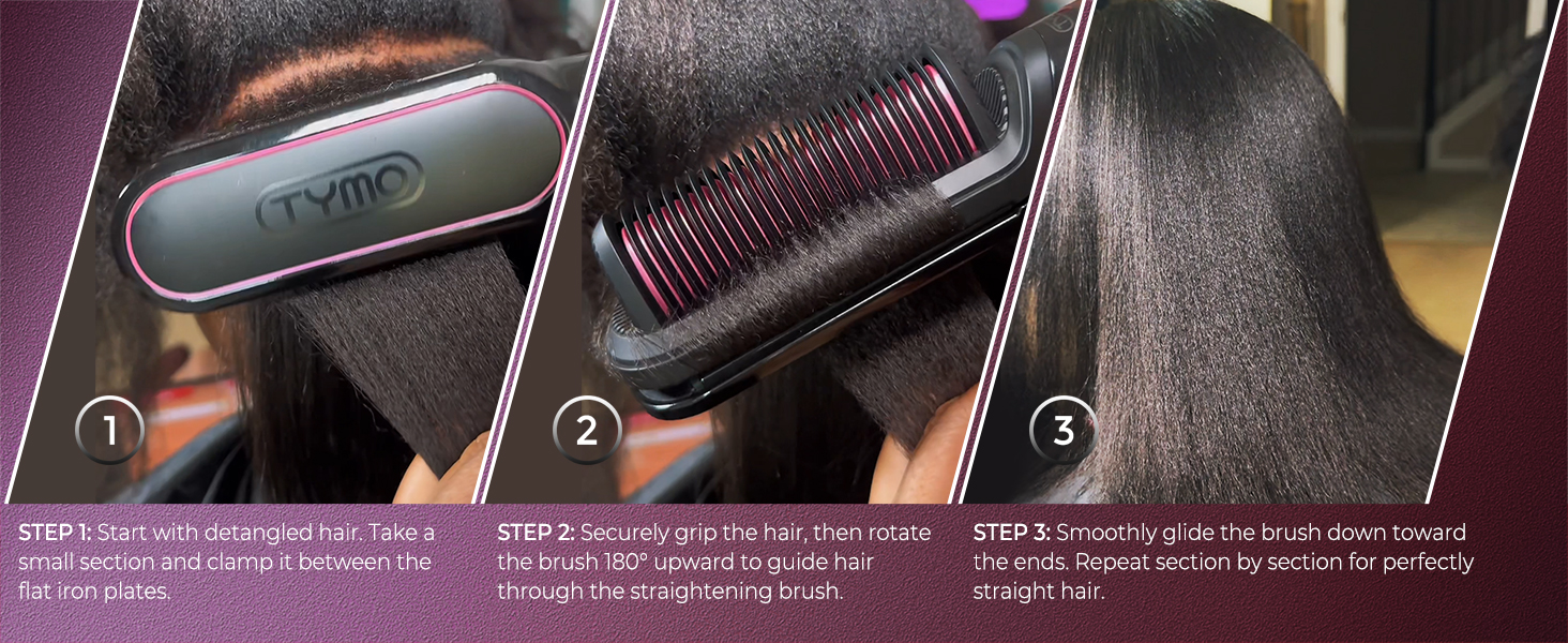 TYMO Flat Iron Hair Straightener Brush