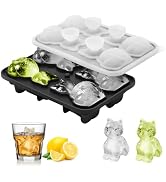 Silicone Ice Cube Tray,Cat 3D Large Ice Cube Molds for Whiskey,Cocktails,Wine,Juice and Bourbon,4...