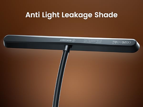Glocusent clip on Light with Anti Light Leakage Shade