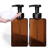 Kzeirm Foaming Soap Dispenser, Amber Foam Soap Dispenser, Refillable Foaming Hand Soap Dispenser,...