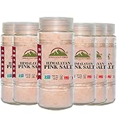 Himalayan Chef Himalayan Salt, Fine Glass Shaker - 6 Pcs, Pink, Glass Shaker (105 oz), 1.1 Pound ...